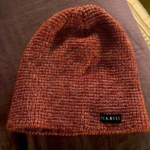 Yea. Nice. Maroon knit type beanie